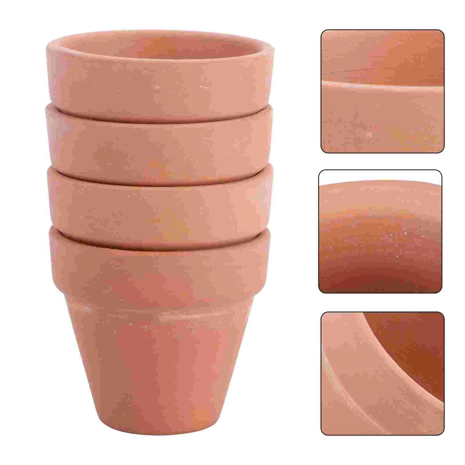 

Terracotta Pot Clay Pots Tiny Clay Planters Nursery Holder with Drainage Hole for Kids Adults Home Garden Planter Toolds