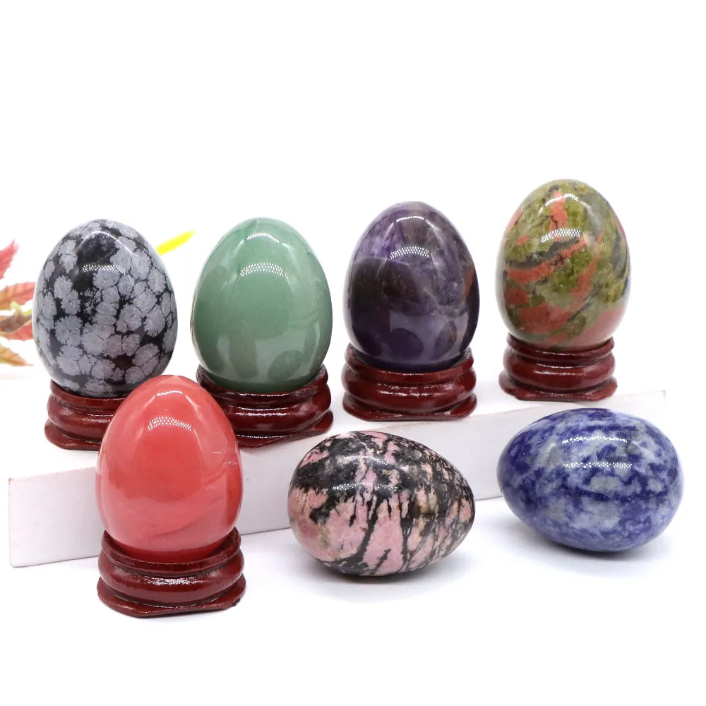 30x40mm Stone Egg Natural Amethyst Crystal Kegel Exercise Pelvic Massage Healing Gemstone Quartz Home Decoration Gift With Stand
30x40mm Stone Egg Natural Amethyst Crystal Kegel Exercise Pelvic Massage Healing Gemstone Quartz Home Decoration Gift With Stand