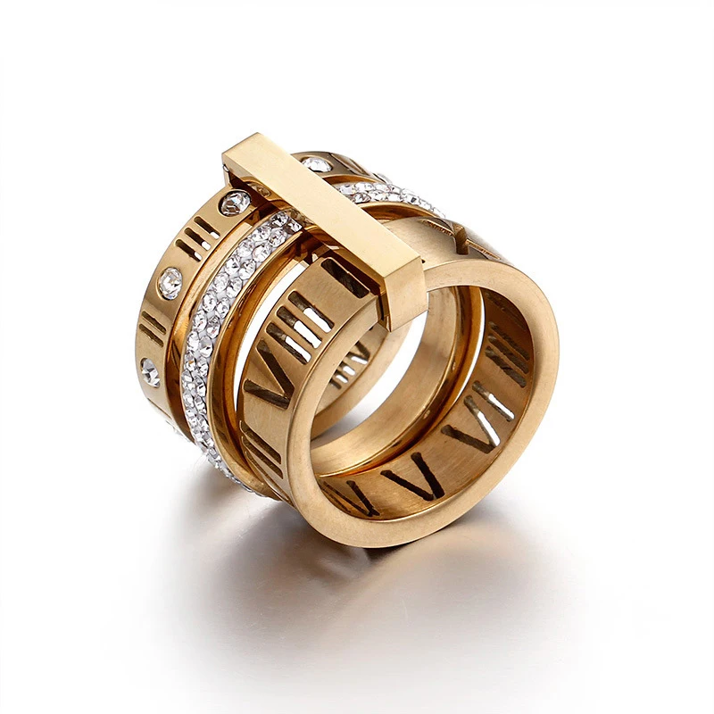 Luxury Italian jewellery multi-layer wedding band ring gold plated jewelry Roman numerals fashion finger ring
Luxury Italian jewellery multi-layer wedding band ring gold plated jewelry Roman numerals fashion finger ring