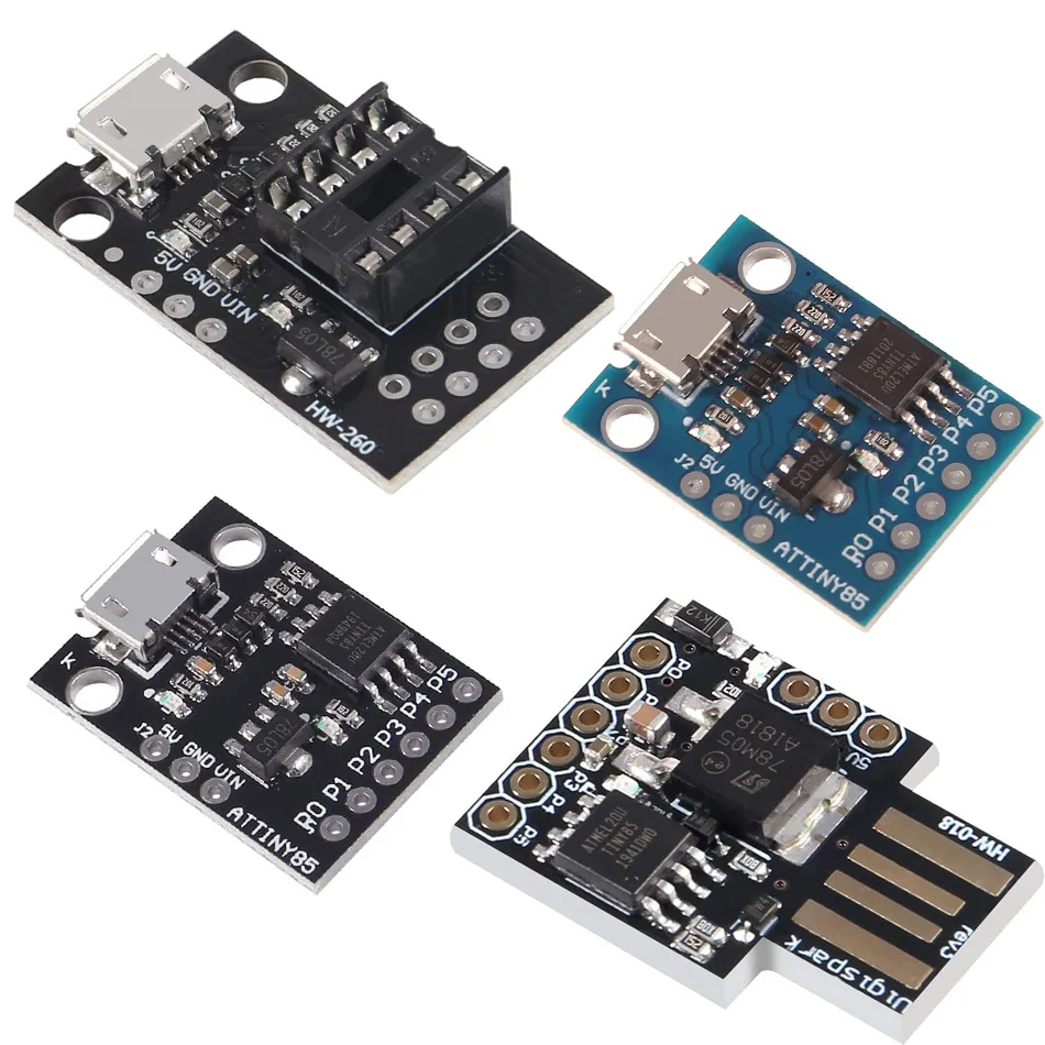ATtiny13A/25/45/85 Programming Editor Micro USB Power Connector Digispark Kickstarter mini usb Attiny85 Micro USB for Arduino
ATtiny13A/25/45/85 Programming Editor Micro USB Power Connector Digispark Kickstarter mini usb Attiny85 Micro USB for Arduino