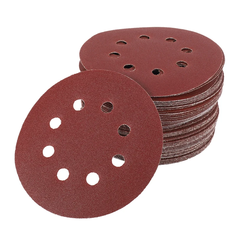 50Pcs 5 Inch 125Mm Round Sandpaper Eight Hole Disk Sand Sheets Grit 40/60/80/120/240 Hook And Loop Sanding Disc Polish
50Pcs 5 Inch 125Mm Round Sandpaper Eight Hole Disk Sand Sheets Grit 40/60/80/120/240 Hook And Loop Sanding Disc Polish