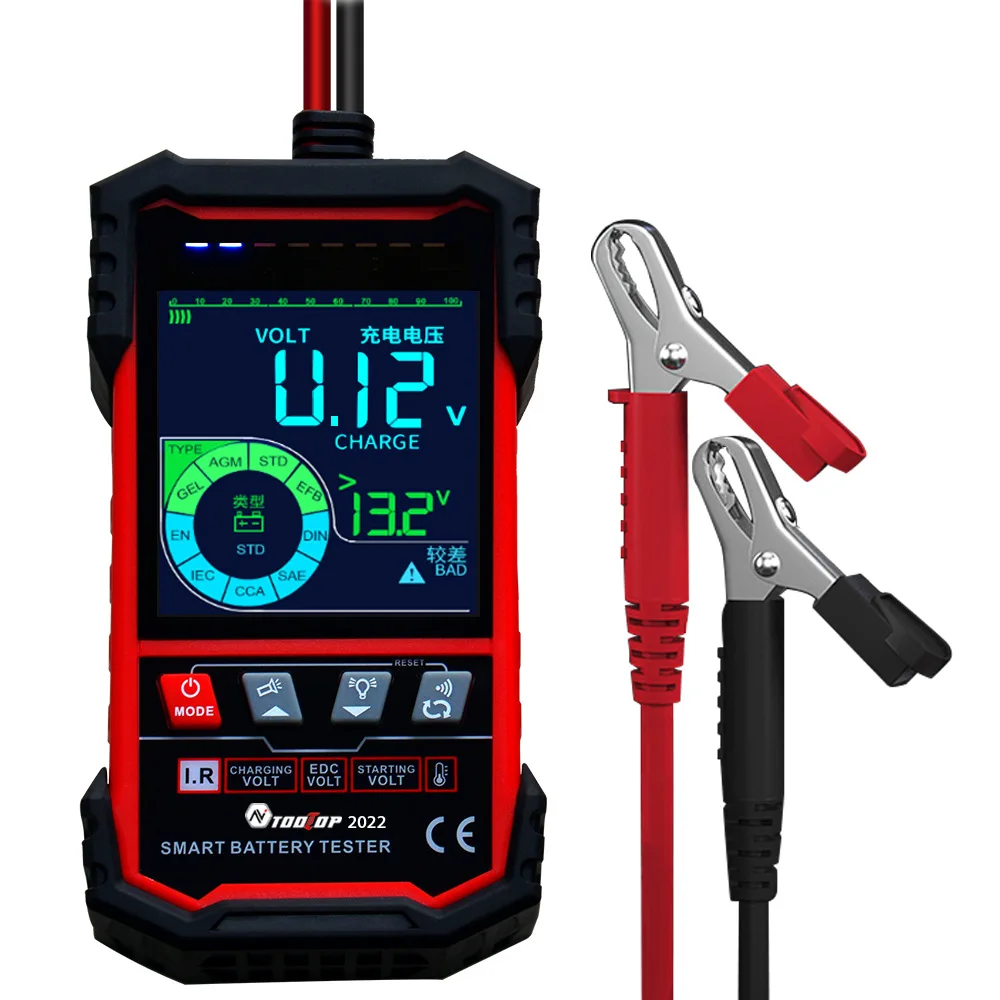 TOOLTOP 2201/2202Car Battery Tester 12V 24V CCA Battery System Detect Auto Analyzer Car Battery Too 3.2 inch color screen
TOOLTOP 2201/2202Car Battery Tester 12V 24V CCA Battery System Detect Auto Analyzer Car Battery Too 3.2 inch color screen