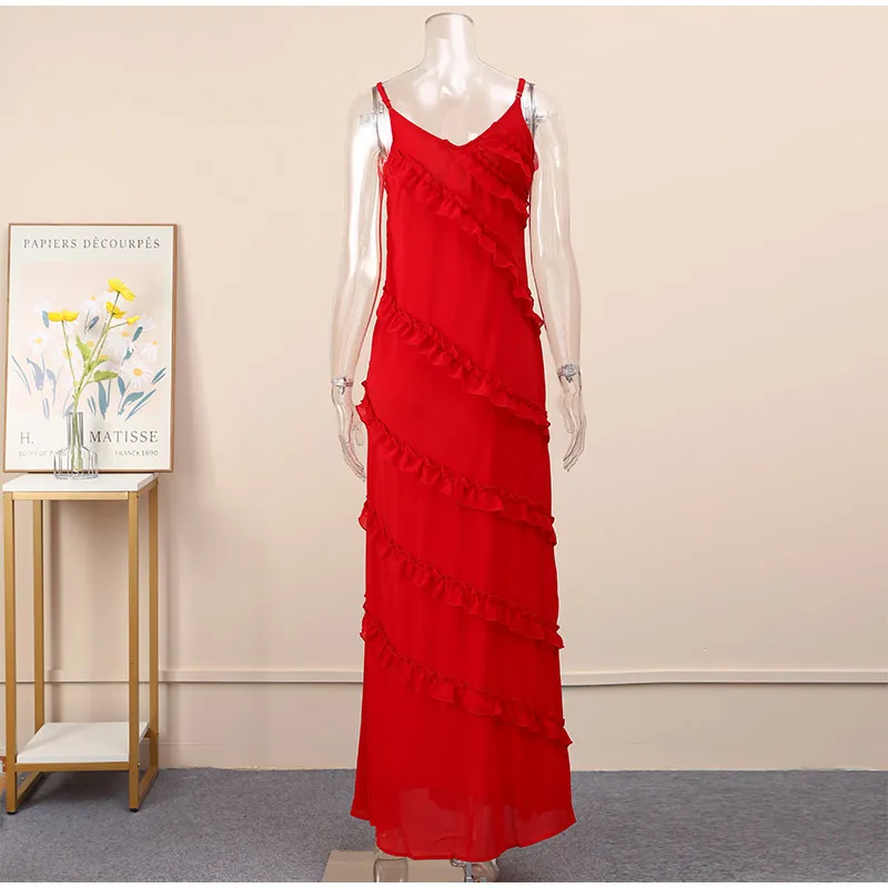 Women Elegant Deep V Neck Maxi Dress Sexy Ruffles Backless Party Club Dresses 2023 Fashion Ladies Beach Split Sundress Vestidos
Women Elegant Deep V Neck Maxi Dress Sexy Ruffles Backless Party Club Dresses 2023 Fashion Ladies Beach Split Sundress Vestidos