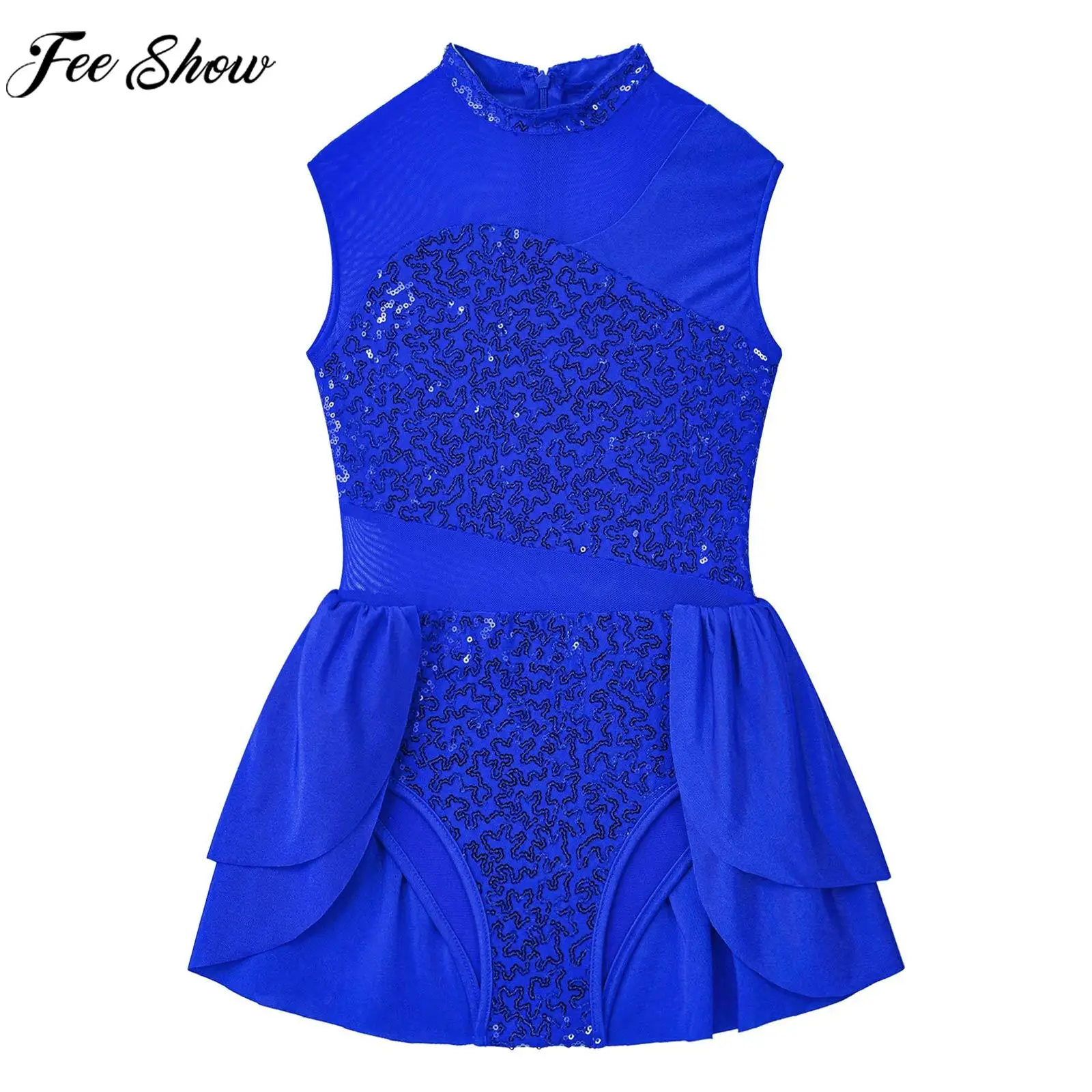 Купальник для девочек, блестящий, сетчатый, без рукавов 
Купальник для девочек, блестящий, сетчатый, без рукавов