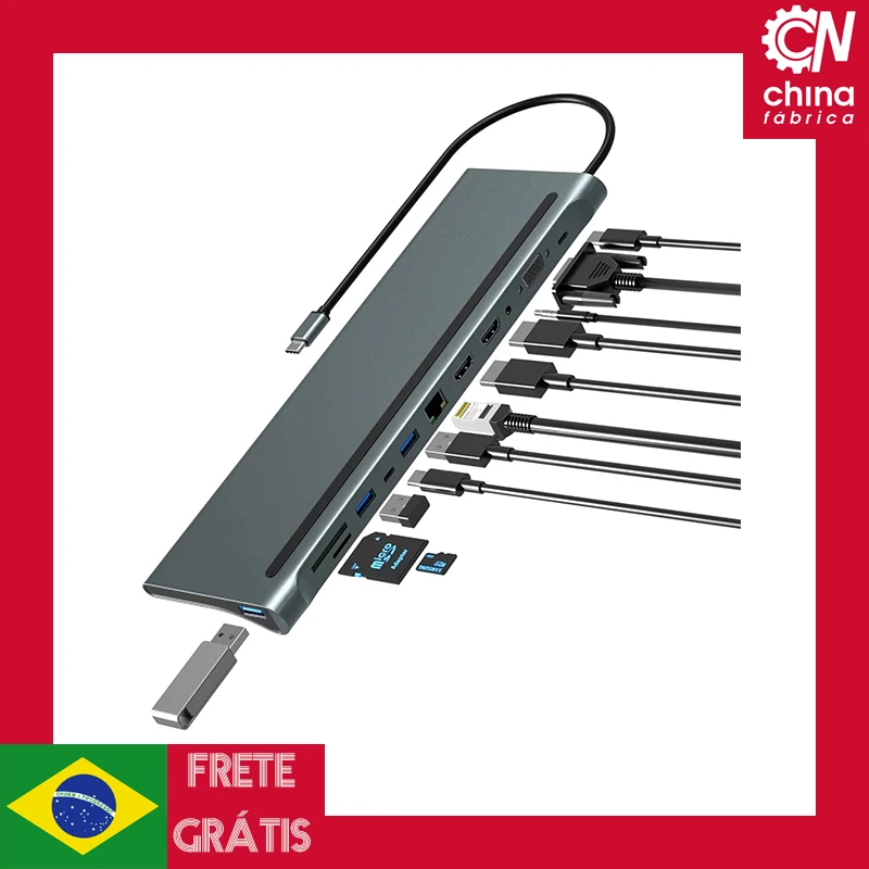 12 in 1 USB C Dock MST Dual HDMI Dual Screen Dual Display Adaptador Hub Laptop Dock Station Para Lenovo ThinkPad HP Dell XPS
12 in 1 USB C Dock MST Dual HDMI Dual Screen Dual Display Adaptador Hub Laptop Dock Station Para Lenovo ThinkPad HP Dell XPS