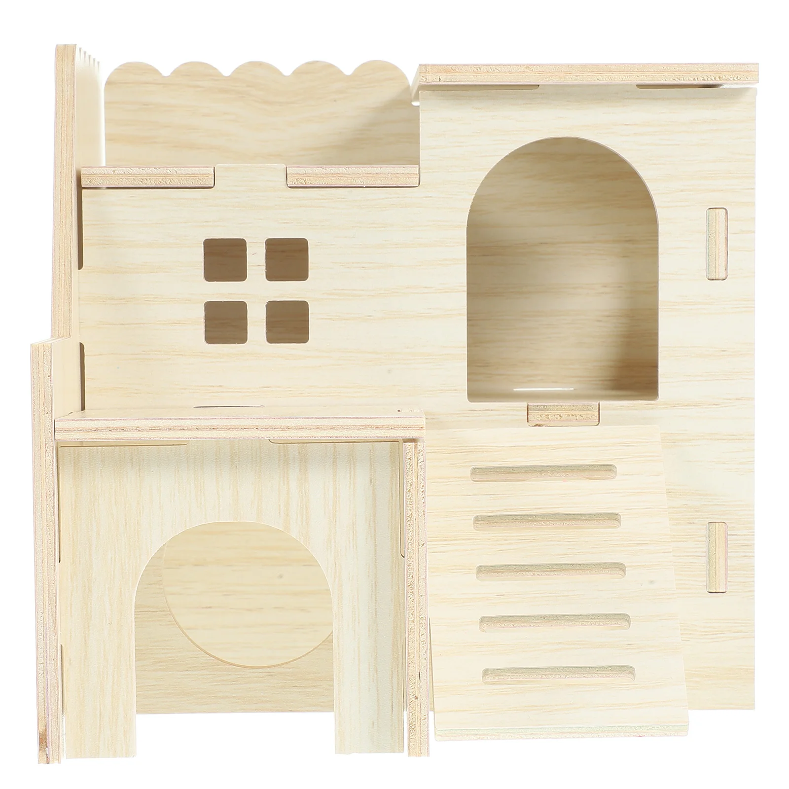 

Wear-resistant Hamster Hideout Rat House Wooden Hideouts Cage Guinea Adorable Delicate Houses Rodent