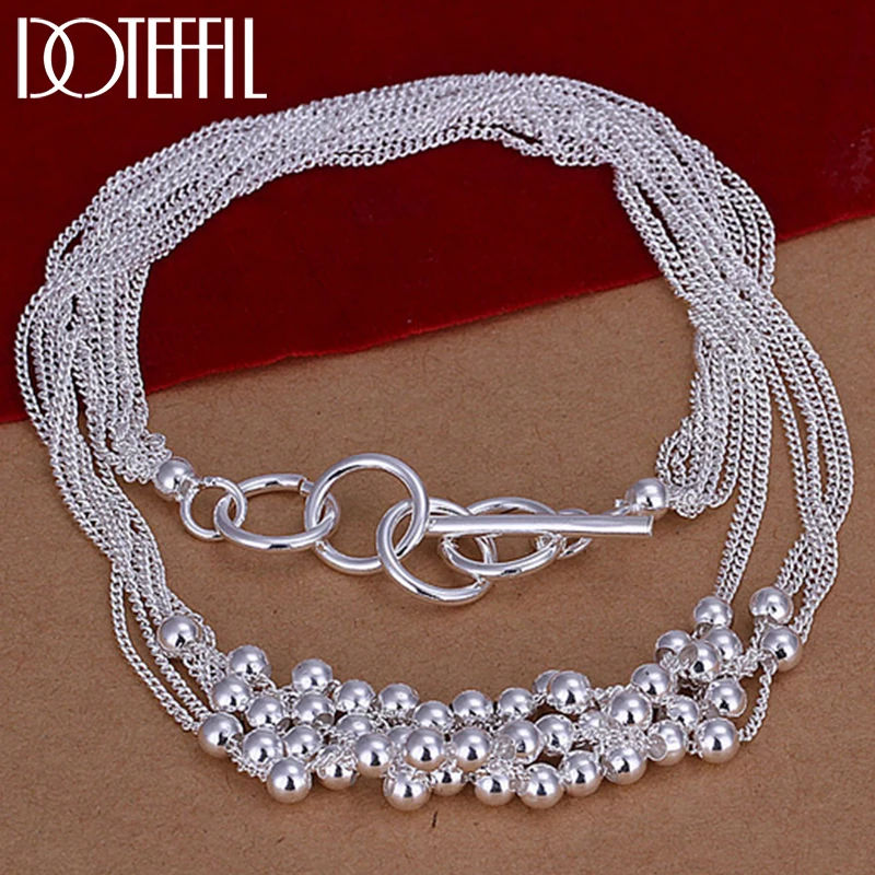 DOTEFFIL 925 Sterling Silver Small Smooth Bead Ball Grapes Necklace 18 Inches Chain Woman Man Wedding Engagement Fashion Jewelry
DOTEFFIL 925 Sterling Silver Small Smooth Bead Ball Grapes Necklace 18 Inches Chain Woman Man Wedding Engagement Fashion Jewelry