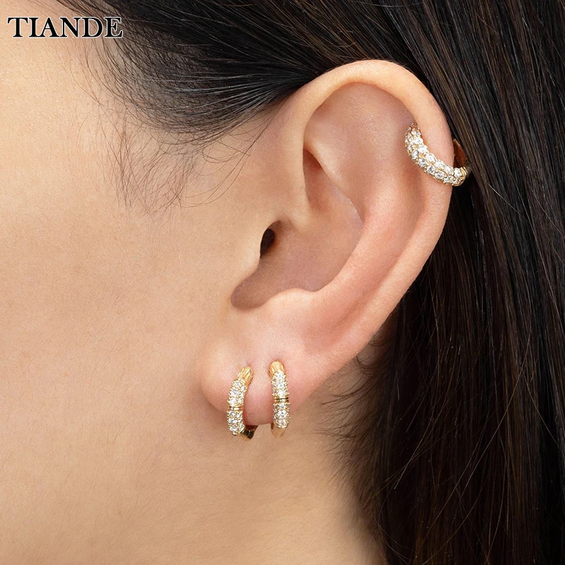 TIANDE Fine Colored Zircon Hoop Earrings for Women Fashion Gold Plated Round Circle Piericng Earrings 2022 Jewelry Accessories 
TIANDE Fine Colored Zircon Hoop Earrings for Women Fashion Gold Plated Round Circle Piericng Earrings 2022 Jewelry Accessories