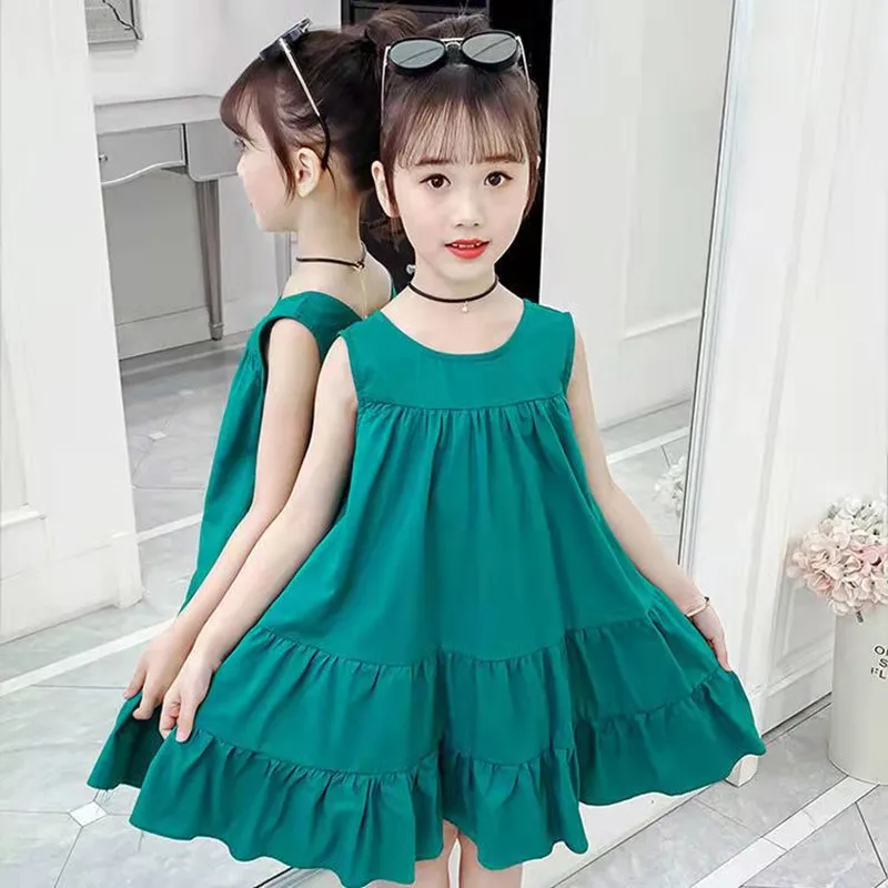 Girls Dresses Summer 2022 New Children's Skirt Korean Version Of The Fforeign Girl Summer Casual Sleeveless Vest Skirt
Girls Dresses Summer 2022 New Children's Skirt Korean Version Of The Fforeign Girl Summer Casual Sleeveless Vest Skirt