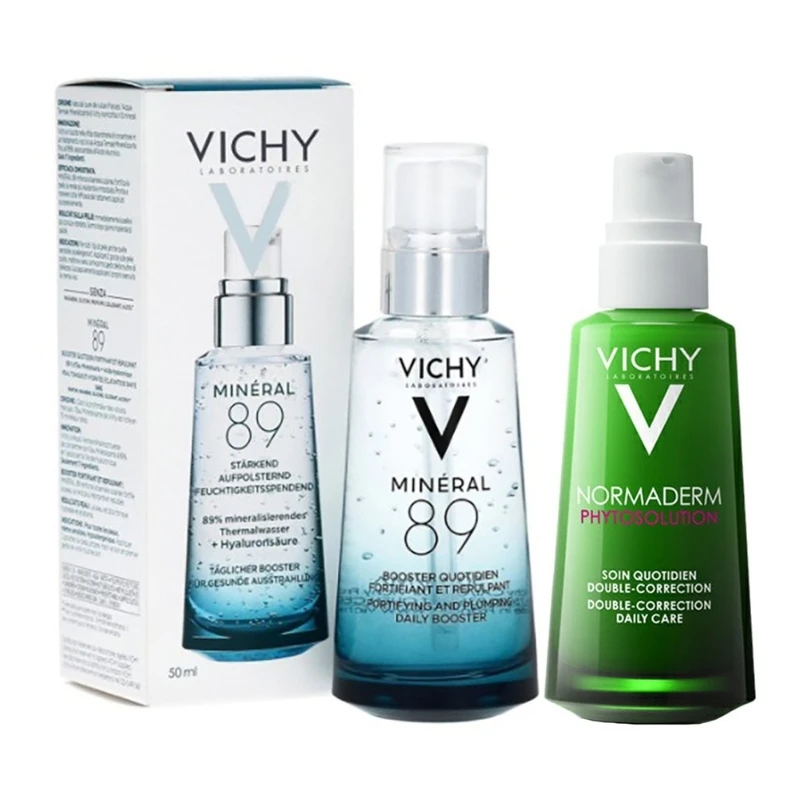 50ml Vichy Care Mineral 89 & Normaderm Phytosolution Double Correction Serum Hyaluronic Acid For Sensitive And Dry Skin Repair
50ml Vichy Care Mineral 89 & Normaderm Phytosolution Double Correction Serum Hyaluronic Acid For Sensitive And Dry Skin Repair
