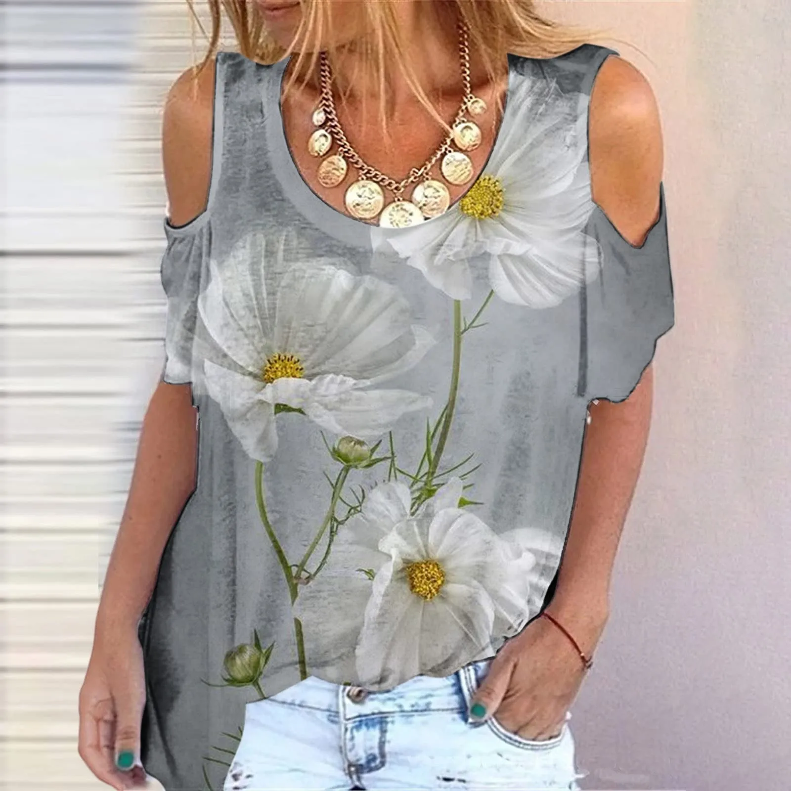 Женские топы с открытыми плечами, летние рубашки с коротким рукавом и бабочкой, блузка, эластичные повседневные футболки с круглым вырезом, ...
Женские топы с открытыми плечами, летние рубашки с коротким рукавом и бабочкой, блузка, эластичные повседневные футболки с круглым вырезом, ...