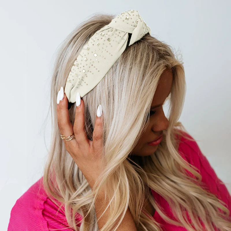 Crystals Knotted Headband Retro Simple Hair Accessories Female Rhinestone Headband for Girl Fabric Wide Bezel Hair Hoop Headwear
Crystals Knotted Headband Retro Simple Hair Accessories Female Rhinestone Headband for Girl Fabric Wide Bezel Hair Hoop Headwear