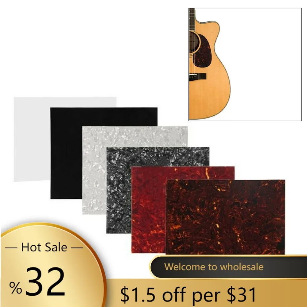 5 Color Acoustic Guitar Pick Guard Board Blank Material Sheet Adhesive Folk Ballad General Decorative Board Arbitrary Cut
5 Color Acoustic Guitar Pick Guard Board Blank Material Sheet Adhesive Folk Ballad General Decorative Board Arbitrary Cut
