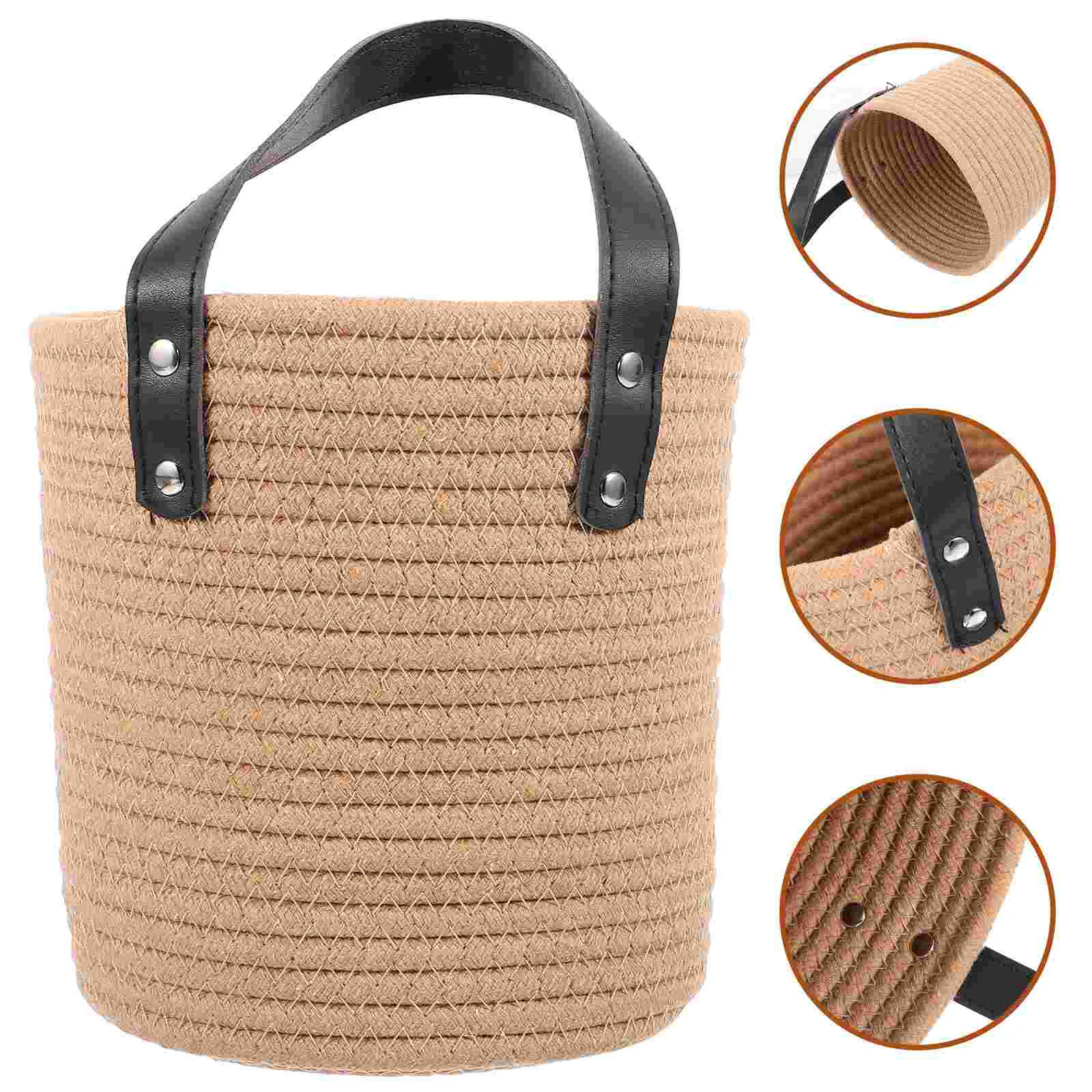 Rustic Style Woven Basket Decorative Flower Arrangement Basket Versatile Hanging Storage Basket 
Rustic Style Woven Basket Decorative Flower Arrangement Basket Versatile Hanging Storage Basket