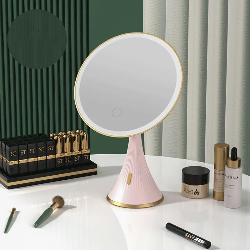 

Умный туалетный столик, декоративное зеркало, круглое зеркало для макияжа в эстетике, светодиодсветильник, зеркало для ванной комнаты, Деко...