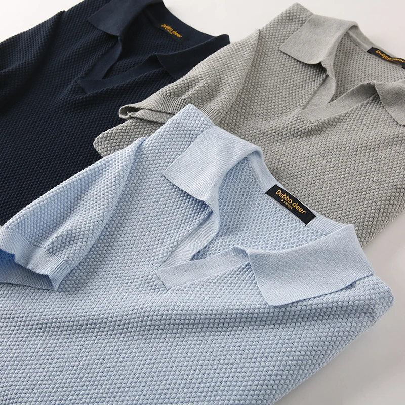 High End V-neck Men Shirt Short Sleeve Polo Shirt Pineapple Knit Texture Summer Leisure Men's Business Polo Shirt High Quantity
High End V-neck Men Shirt Short Sleeve Polo Shirt Pineapple Knit Texture Summer Leisure Men's Business Polo Shirt High Quantity