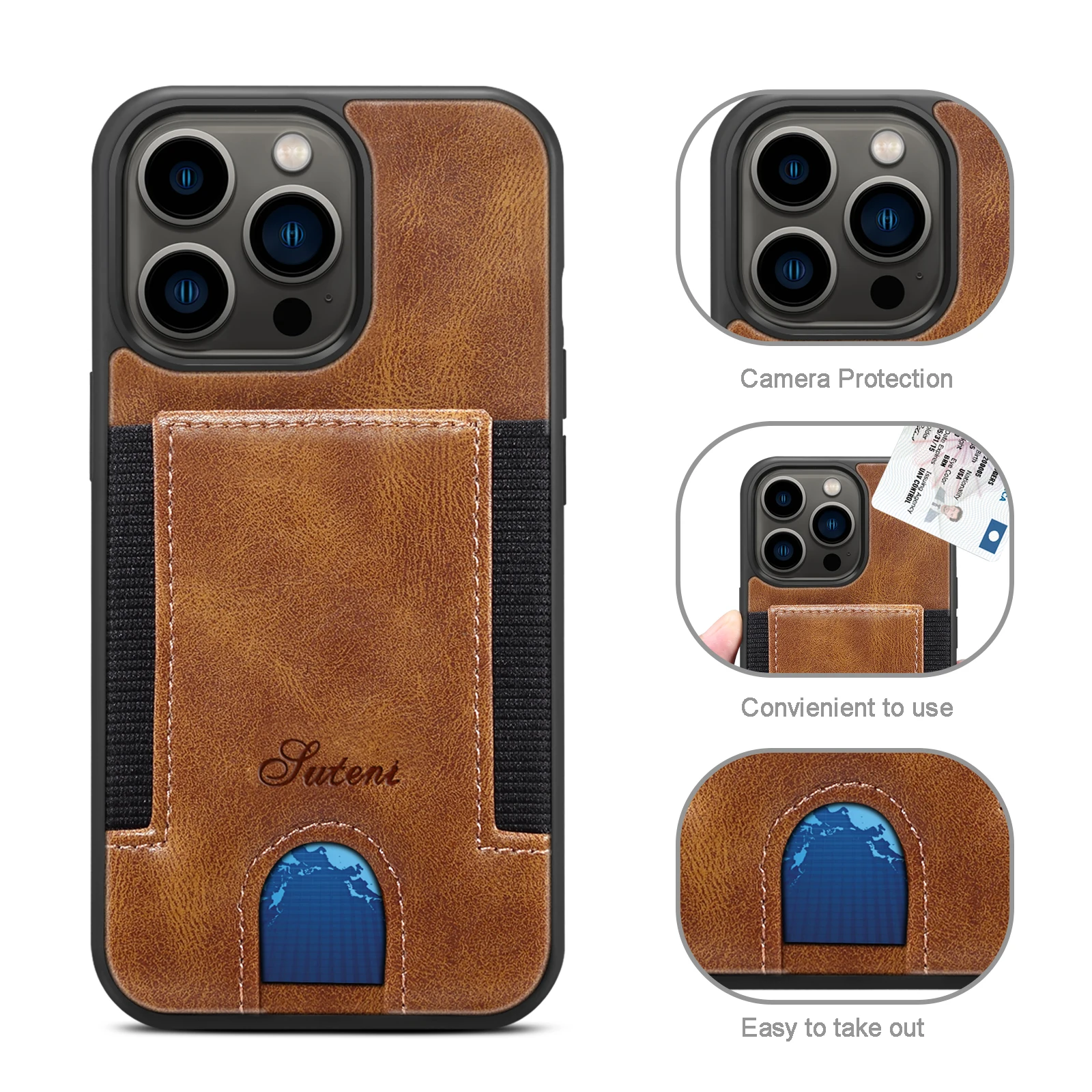 For APPLE iPhone 11 12 13 Pro Max Card Bag Mobile Phone Leather Case Dual-Protection Simple Design Sleeve Cover with Cardholder
For APPLE iPhone 11 12 13 Pro Max Card Bag Mobile Phone Leather Case Dual-Protection Simple Design Sleeve Cover with Cardholder
