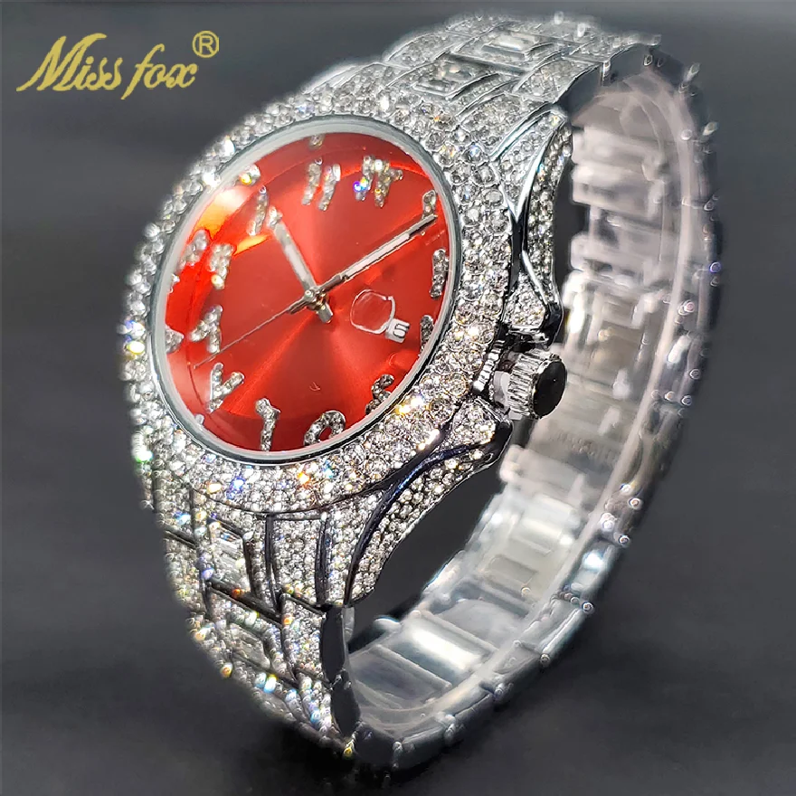 MISSFOX Red Color Women Watch Latest Trendy Original Branded Women's Watches Iced Out Diamond Reloj Mujer Elegante Gift New In
MISSFOX Red Color Women Watch Latest Trendy Original Branded Women's Watches Iced Out Diamond Reloj Mujer Elegante Gift New In
