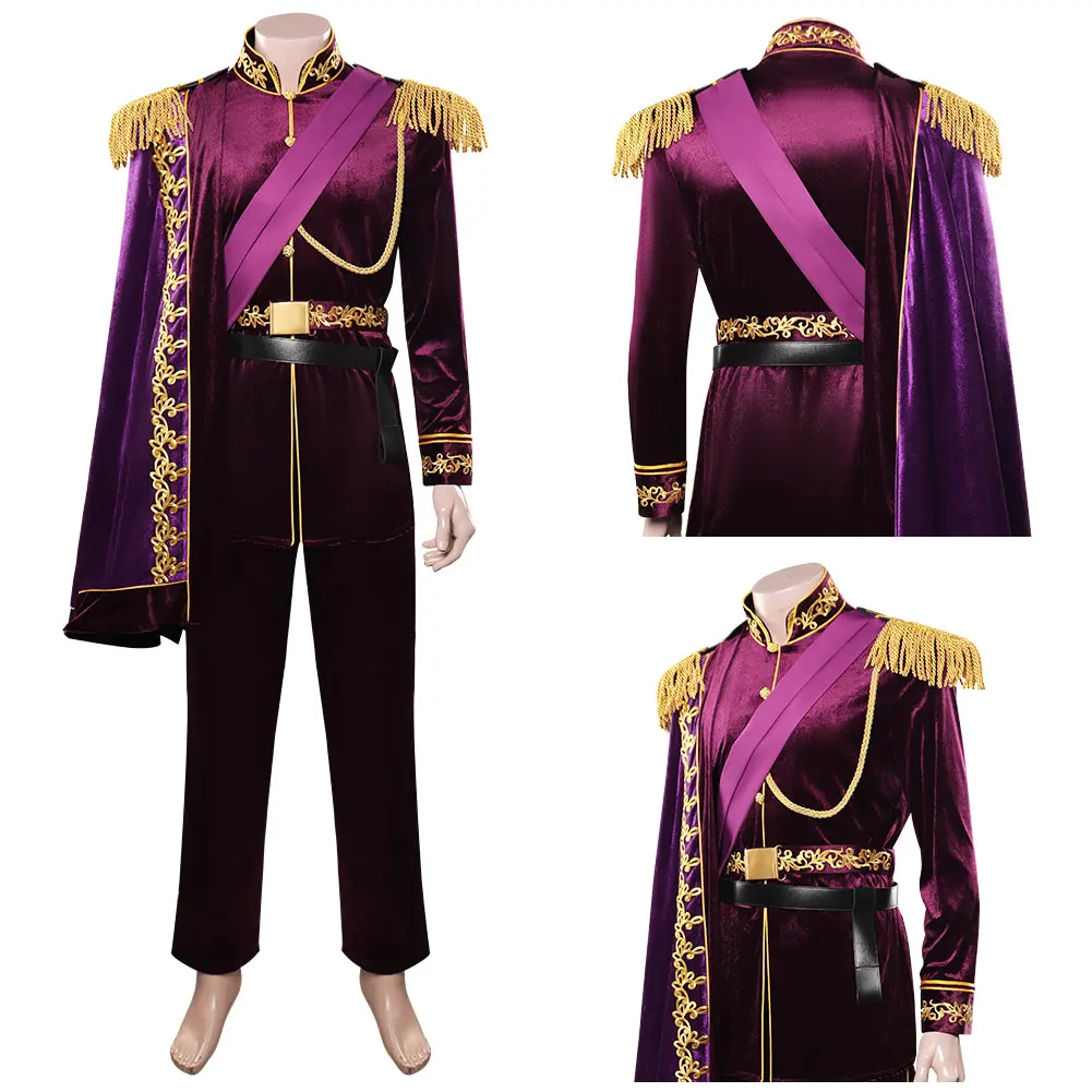 

Prince Edward Cosplay Costume Movie Disenchanteding Men Fantasia Man Halloween Carnival Party Clothes For Male Disguise Roleplay