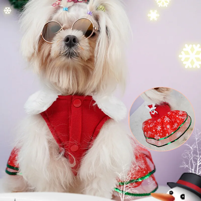 Pet Christmas Sequin Clothes Dog New Year Clothes Santa Claus And Christmas Tree Costumes Pet Winter Green And Red Gold Classic
Pet Christmas Sequin Clothes Dog New Year Clothes Santa Claus And Christmas Tree Costumes Pet Winter Green And Red Gold Classic