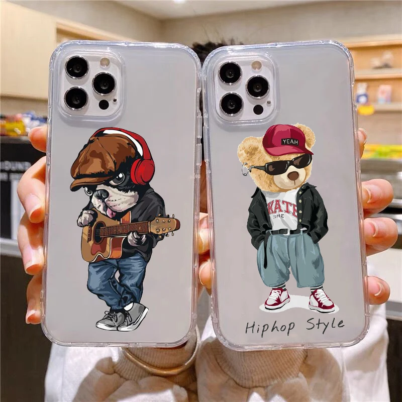 Fashion Animal Sports Bear Transparent TPU soft Case For iPhone 11 12 13 14pro MAX 7 8Plus XR XS Max SE 12mini 13mini cover
Fashion Animal Sports Bear Transparent TPU soft Case For iPhone 11 12 13 14pro MAX 7 8Plus XR XS Max SE 12mini 13mini cover