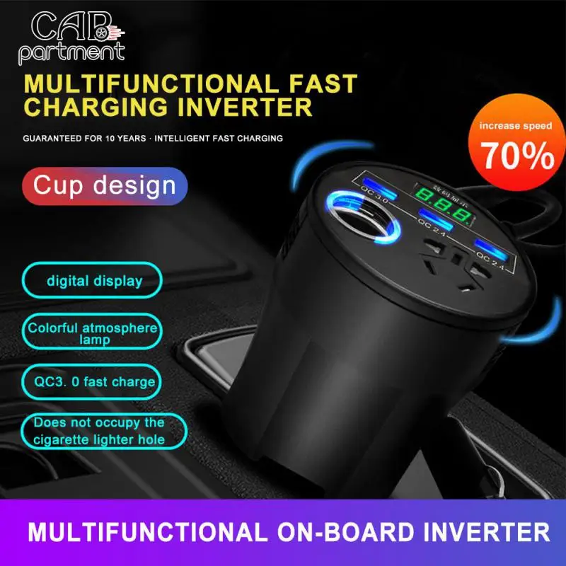 Portable Car Inverter Multifunctional Car Socket Charger Universal 12v/24v To 220v Household Power Converter Car Supplies
Portable Car Inverter Multifunctional Car Socket Charger Universal 12v/24v To 220v Household Power Converter Car Supplies