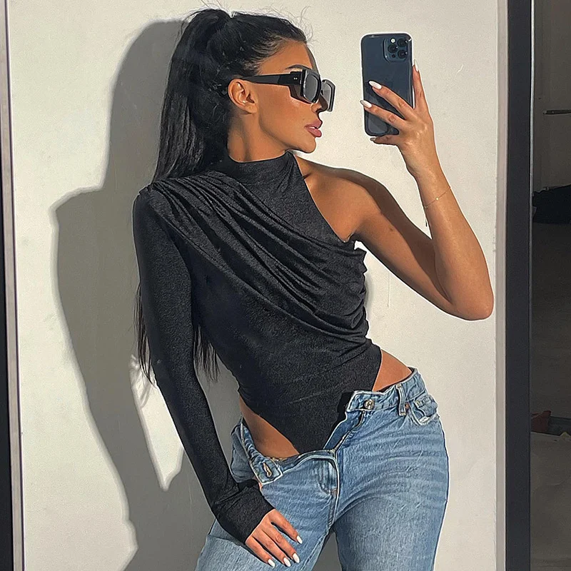 Sylph Autumn Sexy Y2K Clothes One Shoulder Long Sleeve O-Neck Ruched Bodycon Skinny Bodysuit For Women Club Streetwear Romper
Sylph Autumn Sexy Y2K Clothes One Shoulder Long Sleeve O-Neck Ruched Bodycon Skinny Bodysuit For Women Club Streetwear Romper