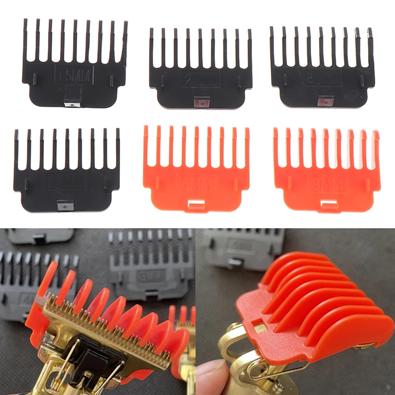 6Pcs/Set T9 Hair Clipper Guards Guide Combs Trimmer Cutting Guides Styling Tools Attachment Compatible 1.5mm 2mm 3mm 4mm 6mm 9mm
6Pcs/Set T9 Hair Clipper Guards Guide Combs Trimmer Cutting Guides Styling Tools Attachment Compatible 1.5mm 2mm 3mm 4mm 6mm 9mm