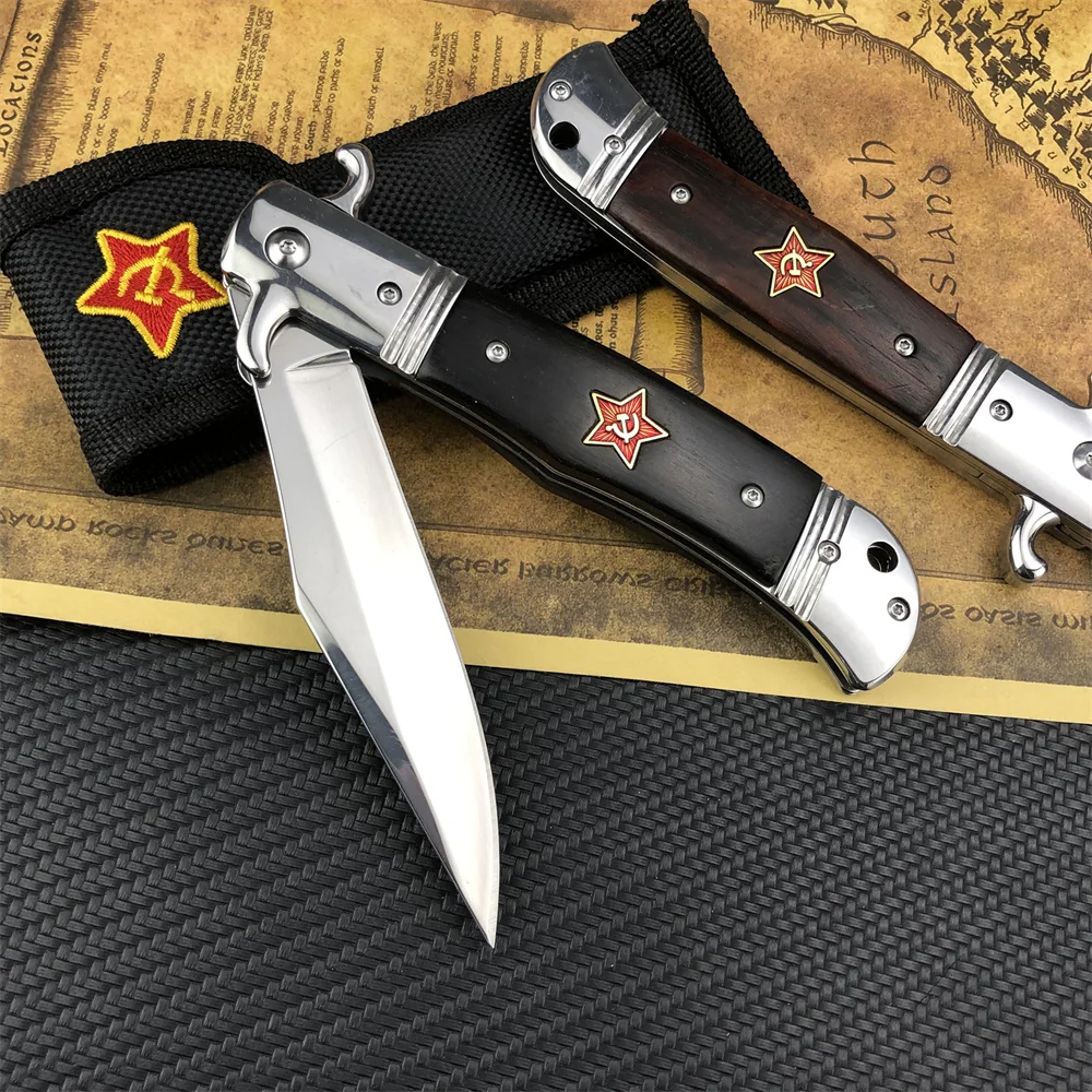 Складной нож Finka NKVD KGB AU/TO Style, русский стиль, Складной нож 440C, зеркальное лезвие, деревянная ручка, внешнее освещение с отверстием для ремня, новинка 2023
Складной нож Finka NKVD KGB AU/TO Style, русский стиль, Складной нож 440C, зеркальное лезвие, деревянная ручка, внешнее освещение с отверстием для ремня, новинка 2023