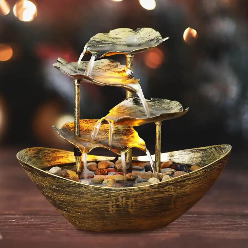 Small Waterfall Fountain 4 Tiers Lotus Leaf Small Waterfall Fountain USB Desk Fountain Automatic Pump With Power Switch Tabletop
Small Waterfall Fountain 4 Tiers Lotus Leaf Small Waterfall Fountain USB Desk Fountain Automatic Pump With Power Switch Tabletop