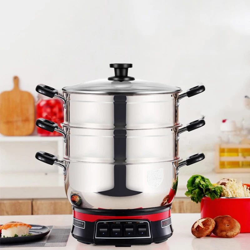 Large Stainless Steamer Food Rice Noodle Roll Steamery Cooking Dim Sum Fish Steam Pot Electric Holla De Vapor Kitchen Cookware
Large Stainless Steamer Food Rice Noodle Roll Steamery Cooking Dim Sum Fish Steam Pot Electric Holla De Vapor Kitchen Cookware