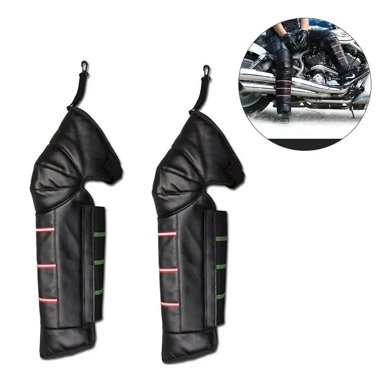 

Грелка для ног из искусственной кожи, водонепроницаемый защитный наколенник для мотоцикла со светоотражающей полосой, универсальный размер, защита для колена