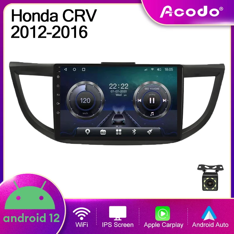 Автомобильный радиоприемник Acodo, 10 дюймов, Android 12, Carplay, для Honda CRV 2012-2016, GPS, Wi-Fi, BT, FM, IPS экран, YouTube, видео, стерео, аудио, головное устройство
Автомобильный радиоприемник Acodo, 10 дюймов, Android 12, Carplay, для Honda CRV 2012-2016, GPS, Wi-Fi, BT, FM, IPS экран, YouTube, видео, стерео, аудио, головное устройство