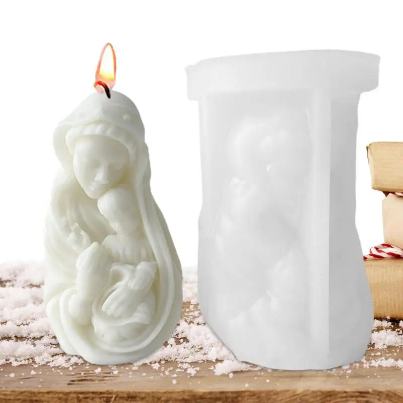 Resin Molds 3D Virgin Mary Silicone Candle Mold Blessed Virgin Mary With Baby Sculpture Casting Mold Handmade Resin Mould Aroma
Resin Molds 3D Virgin Mary Silicone Candle Mold Blessed Virgin Mary With Baby Sculpture Casting Mold Handmade Resin Mould Aroma