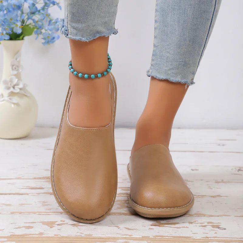 2023 Summer New Retro Comfortable Slip-on Mules PU Leather Casual Outdoor Beach Flats Shallow Mouth Round Toe Women's Shoes
2023 Summer New Retro Comfortable Slip-on Mules PU Leather Casual Outdoor Beach Flats Shallow Mouth Round Toe Women's Shoes