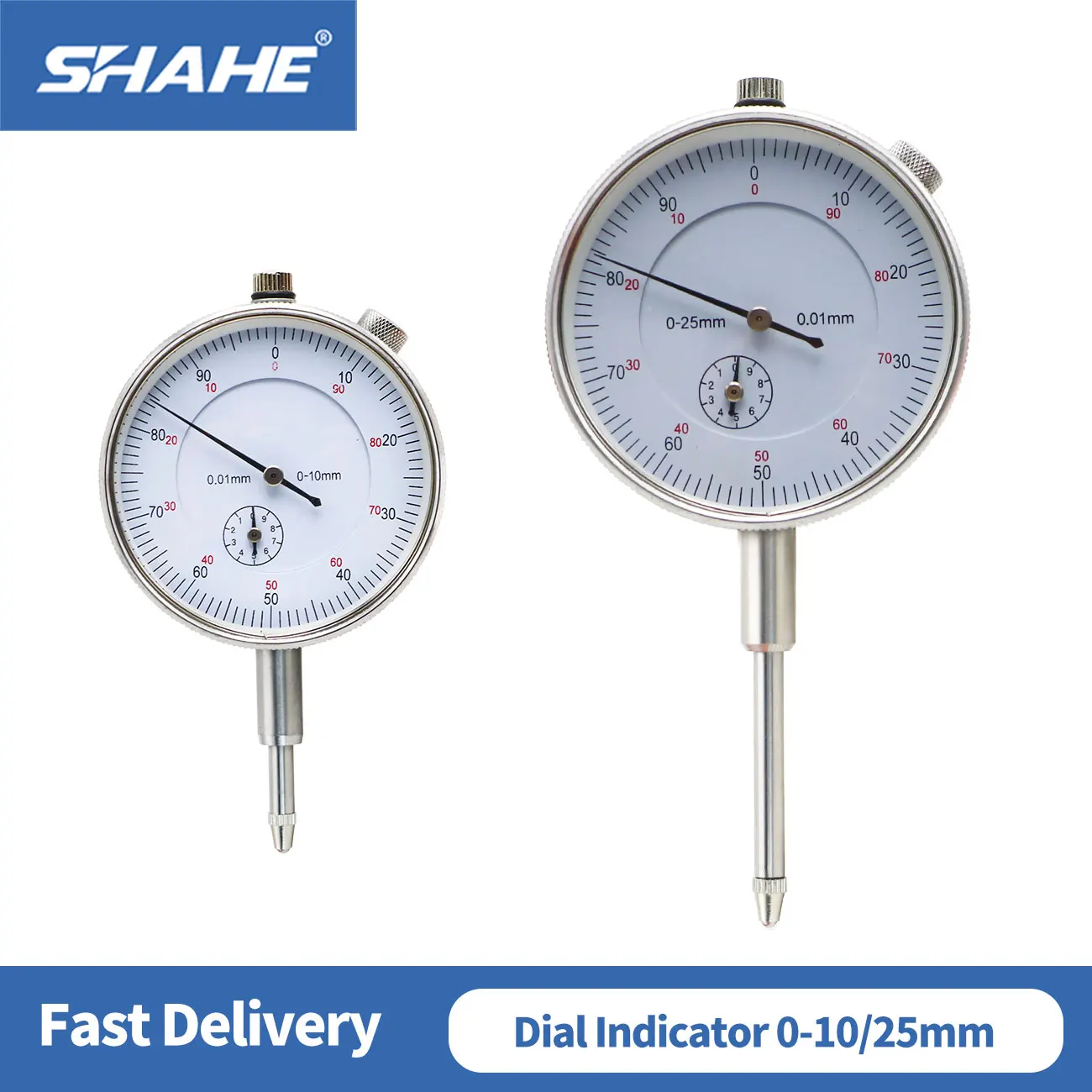 Циферблатный индикатор Shahe 0-10/25 мм
Циферблатный индикатор Shahe 0-10/25 мм