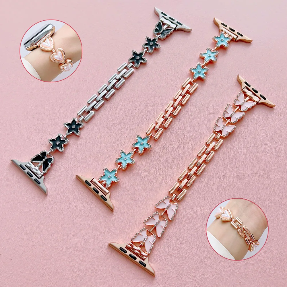 Тонкий браслет-цепочка для Apple iWatch, 41 мм, металлический браслет с подвесками, регулируемый ремешок для женских наручных часов, 38 мм, 40 мм, серия SE
Тонкий браслет-цепочка для Apple iWatch, 41 мм, металлический браслет с подвесками, регулируемый ремешок для женских наручных часов, 38 мм, 40 мм, серия SE