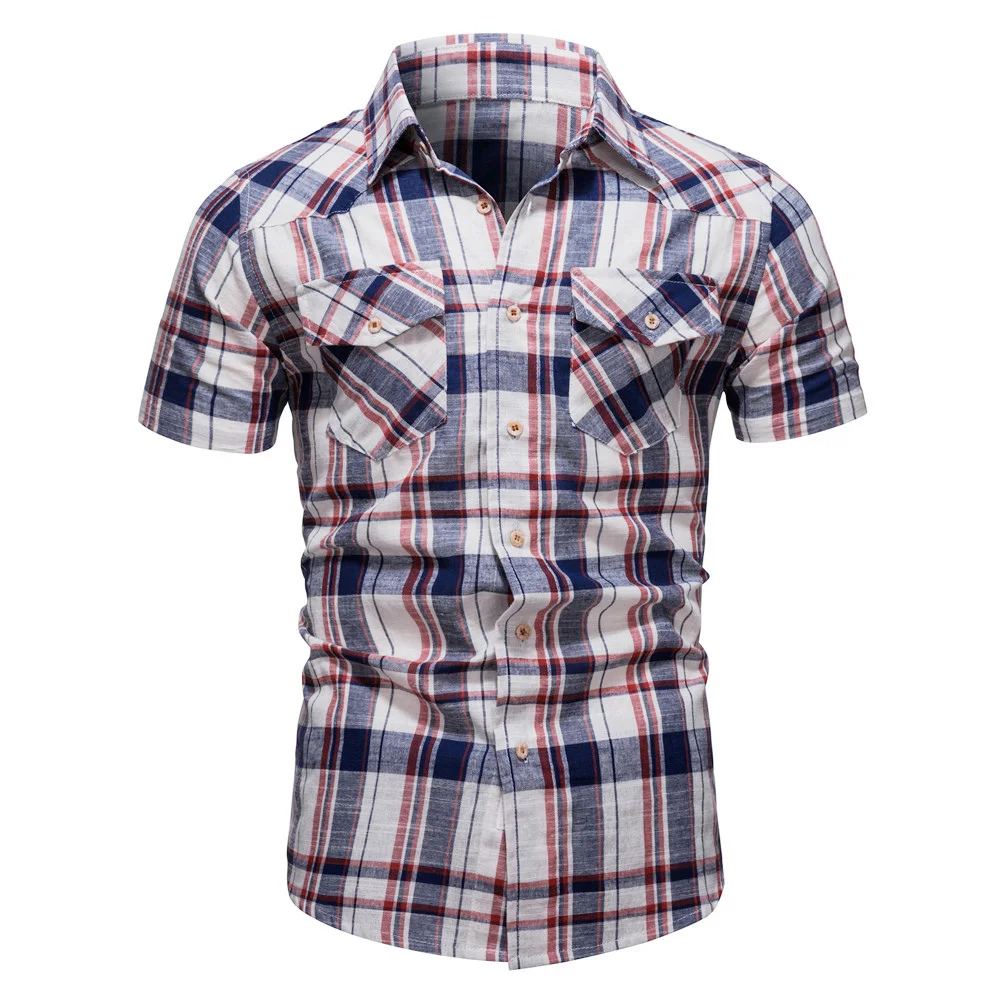 100% Cotton Plaid Shirt Men Fashion Quality Short Sleeve Checkered Shirt Man Social Business Summer Male Single Breasted Shirts
100% Cotton Plaid Shirt Men Fashion Quality Short Sleeve Checkered Shirt Man Social Business Summer Male Single Breasted Shirts