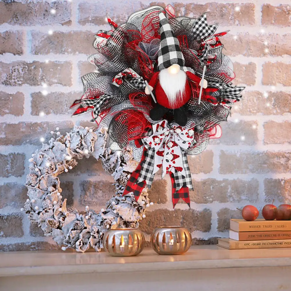 Front Door Garland Useful Reusable Durable Christmas Doll Ribbon Wreath Holiday Decorations for Festival
Front Door Garland Useful Reusable Durable Christmas Doll Ribbon Wreath Holiday Decorations for Festival
