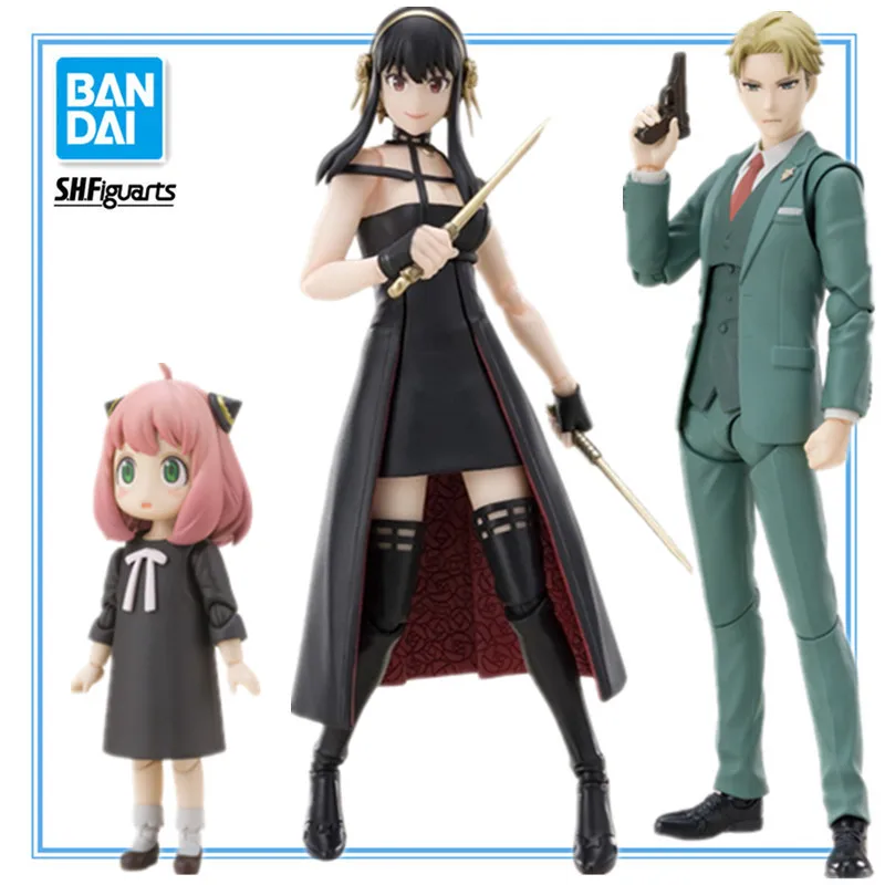 

Original BANDAI SHF SPY FAMILY Loid Forger Yor Forger Anya Forger PVC Anime Figure Action Figures Model Toys