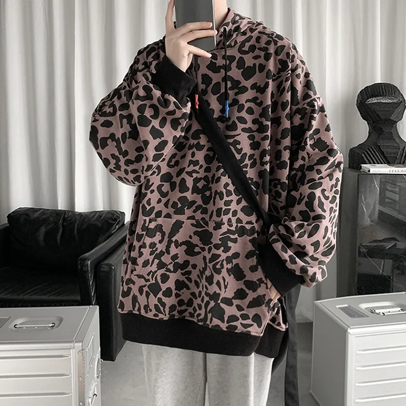 Men's Leopard Print Hoodies Men Hip Hop Harajuku Sweatshirt Male Japanese Streetwear Oversized Hoodie Men Fashion
Men's Leopard Print Hoodies Men Hip Hop Harajuku Sweatshirt Male Japanese Streetwear Oversized Hoodie Men Fashion