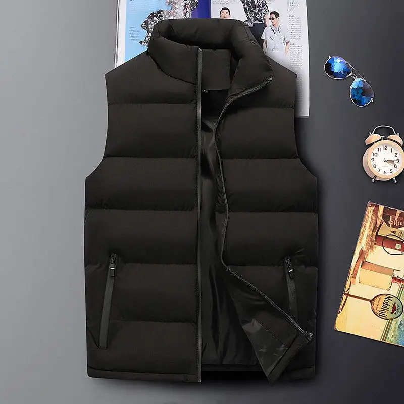 2023 Autumn Winter Men's Warm Sleeveless Jacket Cotton Vest Jackets Casual Zipper Sleeveless Hoodless Cotton Coats Male Y100
2023 Autumn Winter Men's Warm Sleeveless Jacket Cotton Vest Jackets Casual Zipper Sleeveless Hoodless Cotton Coats Male Y100