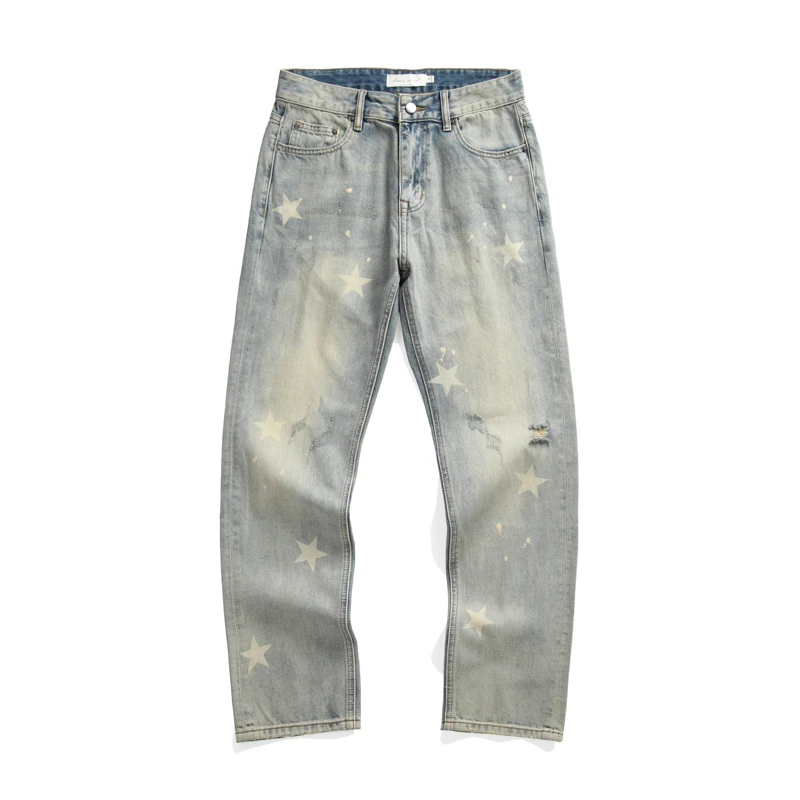 2023 Fall Men Jeans Five Pointed Star Patch High Street Trendy Denim Pants Retro Casual Straight Loose Jeans Trousers
2023 Fall Men Jeans Five Pointed Star Patch High Street Trendy Denim Pants Retro Casual Straight Loose Jeans Trousers