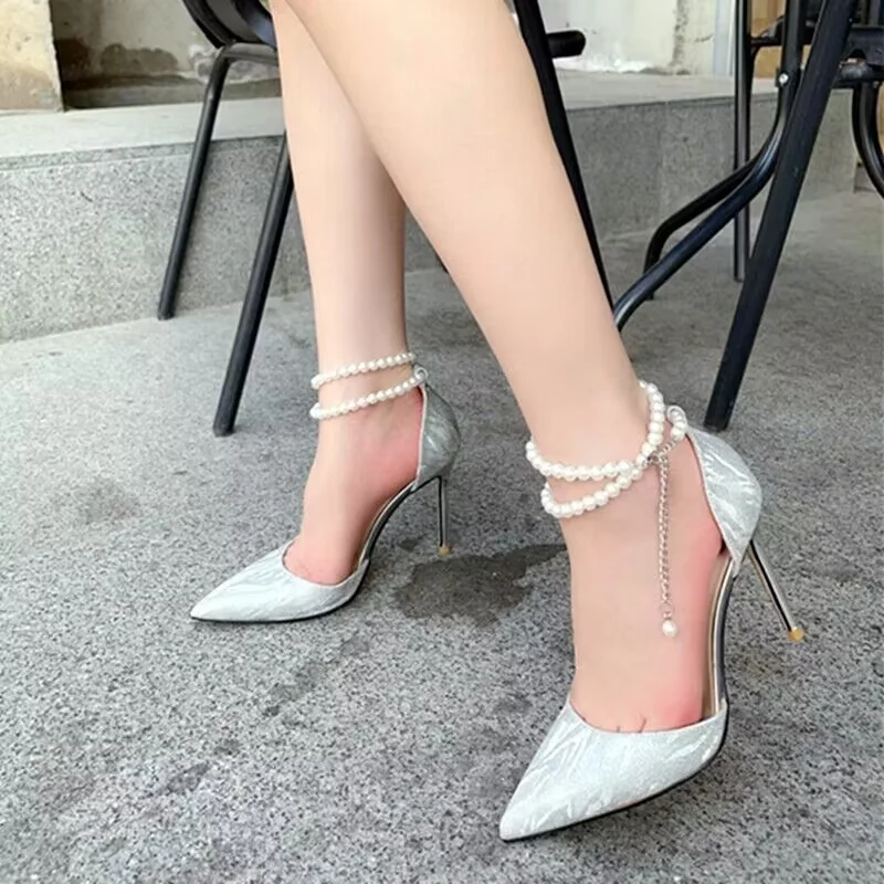 Women's High Heels Sexy Beaded Bright Crystal High Heels Simple and Elegant Wedding High Heels Fashion Summer Party Prom Shoes
Women's High Heels Sexy Beaded Bright Crystal High Heels Simple and Elegant Wedding High Heels Fashion Summer Party Prom Shoes