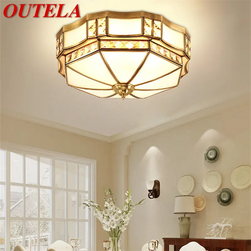 OUTELA Modern Vintage Creative Brass Ceiling Lamp Light Luxury LED Copper Fixtures Decor For Home Bedroom Porch
OUTELA Modern Vintage Creative Brass Ceiling Lamp Light Luxury LED Copper Fixtures Decor For Home Bedroom Porch