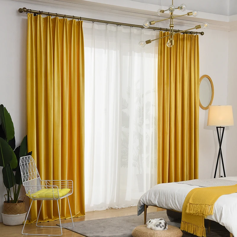 Luxury Solid Bright Yellow Golden Soft High Grade Royal Velvet Blackout Curtains for Living Room Bedroom Window Treatment Drapes
Luxury Solid Bright Yellow Golden Soft High Grade Royal Velvet Blackout Curtains for Living Room Bedroom Window Treatment Drapes