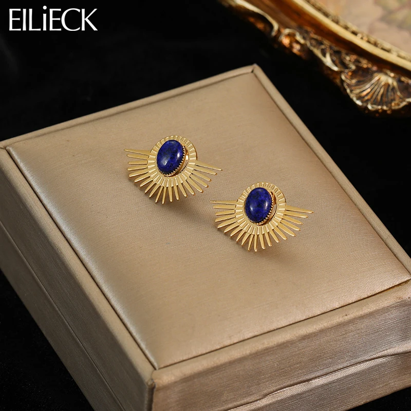 EILIECK 316L Stainless Steel Oval Dark Blue Stone Stud Earrings For Women Girl New Ear Needle Non-fading Jewelry Gift Party 
EILIECK 316L Stainless Steel Oval Dark Blue Stone Stud Earrings For Women Girl New Ear Needle Non-fading Jewelry Gift Party