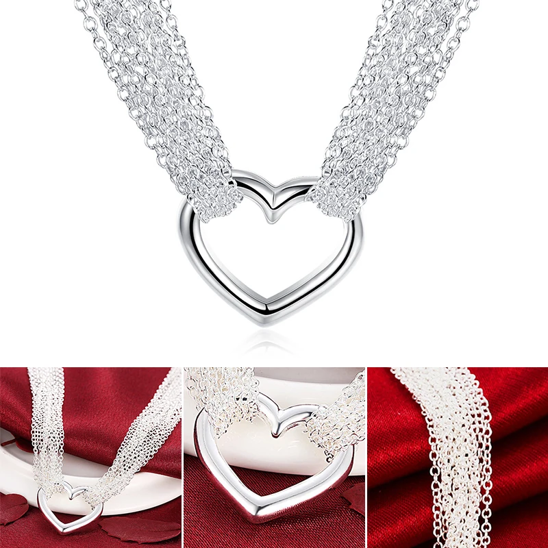 Love-Heart Silver Plated Necklace Clavicle Chain Tassel Jewelry Gift for Women Party Wedding AIC88
Love-Heart Silver Plated Necklace Clavicle Chain Tassel Jewelry Gift for Women Party Wedding AIC88