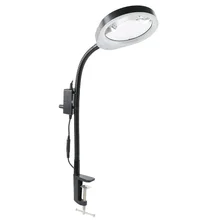 8X Adjustable LED Desktop Magnifier Glass Magnifier With Bendable Metal Soft Rod For Reading Repairing And Inspection