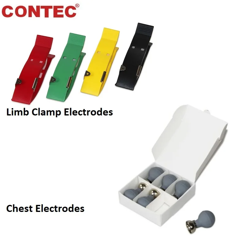CONTEC Original ECG EKG Limb Clamp Electrodes and Chest Electrodes Can Suitable For All CONTEC ECG Machine
CONTEC Original ECG EKG Limb Clamp Electrodes and Chest Electrodes Can Suitable For All CONTEC ECG Machine